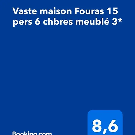 Semesterbostad Vaste Maison Climatisee Fouras 15 Pers 6 Chbres, Classee 2 Etoiles Gites De France 2026 *